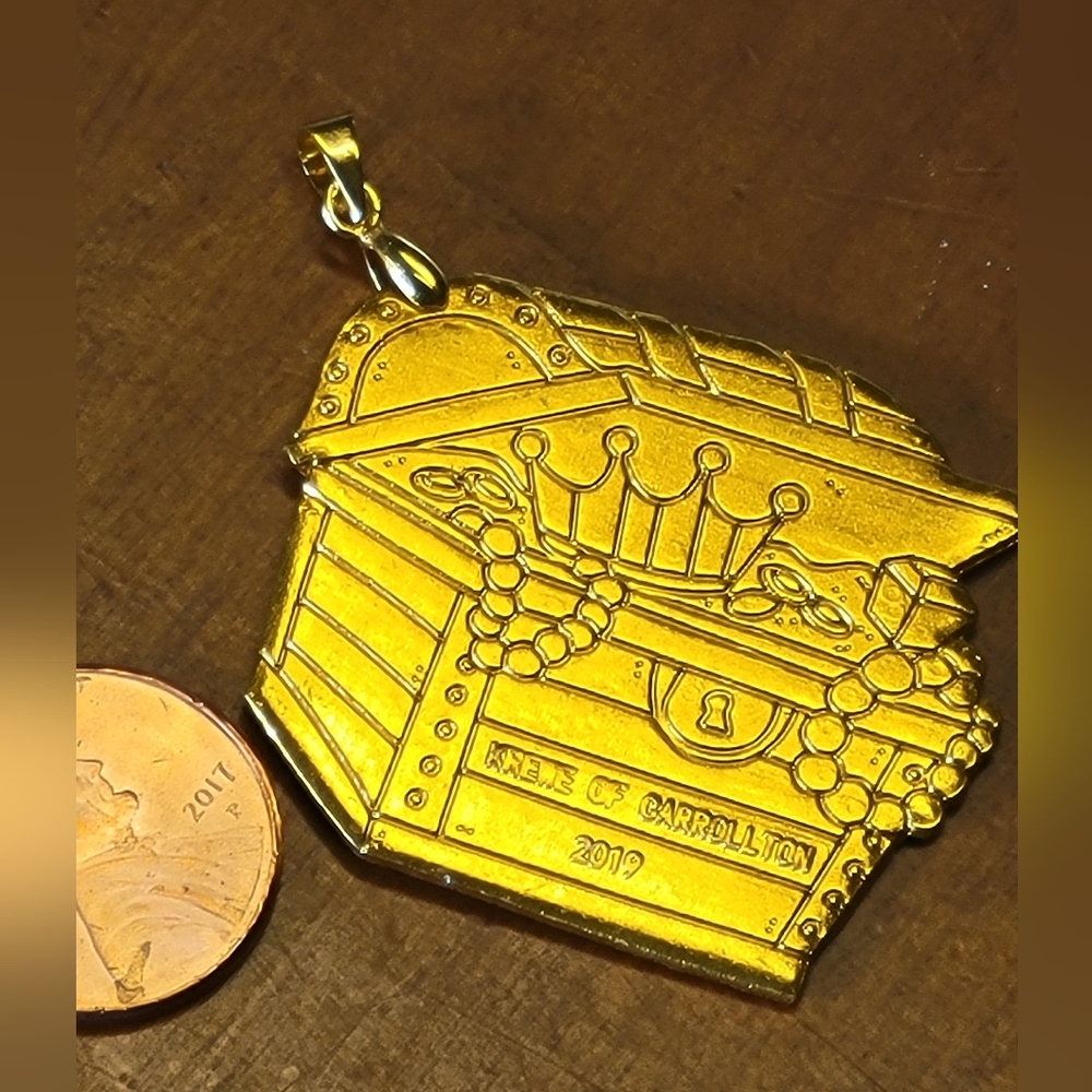 Gold Plated Treasure Chest Pendant